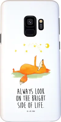 Produktbild von Mr. & Mrs. Panda Samsung Galaxy S9 Handyhülle Fuchs Sterne - Weiß - Geschenk, Optimistisch, Spruch Positiv, Handy Schutzhülle, Füchse, Smartphone Hülle, Mond, Cover
