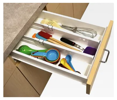 Produktbild von Verstellbarer Trenner, 33/53 cm, für Schubladen, Trennwände zur Organisation von Utensilien