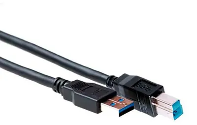Image de ACT 0.5m USB 3.0, 0.5m, USB A, USB B, USB 3.2 Gen 1 (3.1 Gen 1), Mâle/Femelle, Noir