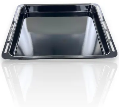 Image de Plaque de cuisson de 450 x 375 x 43 mm pour four, émaillée en noir