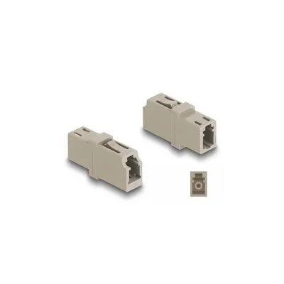 Produktbild von Delock - Netzwerkkoppler - LC (W) zu LC (W) - Glasfaser - Simplex - OM1/OM2 - beige (Packung mit 2)