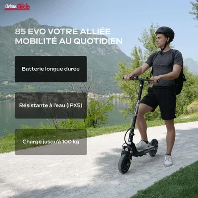 Obrázek produktu pro Urbanglide 850 Evo, Klasické skútr, Černá, 25 km/h, 100 kg, 2 kolo/kola, 10°