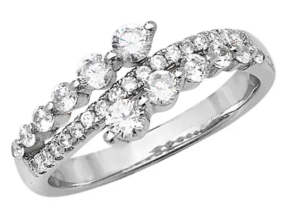 Produktbild von Stylischer 925 Sterling Silber Damen - Ring mit Zirkonia, 51 (16.2); TRS22448RSL