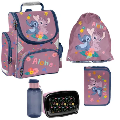 Immagine prodotto di Set scolastico Mega – STITCH Set da scuola da 5 pezzi per bambini e bambine, classi 1–3 Disney Lilo e Stitch