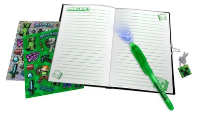 Produktbild von Minecraft Zauberstift Mit Tagebuch-set Grün Kinder Grün One Size