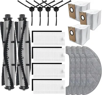 Produktbild von Zubehör Ersatzteile Zubehörset für Honiture Q6 Pro, für Laresar L6 Pro, für Imou L11 Pro, für AIRROBO T10+, für Neabot N2, 2 Hauptbürsten, 4 Seitenbürsten, 4 Filter, 4 Mopp Wischtücher, 3 Staubbeutel