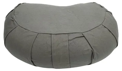 Immagine prodotto di Cuscino da meditazione a forma di mezzaluna, realizzato con gusci di grano saraceno: ideale per yoga e meditazione