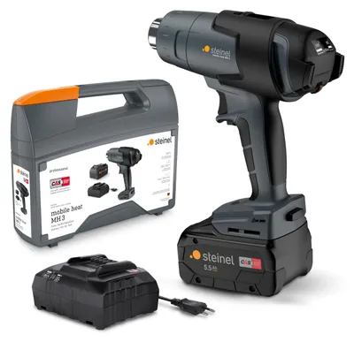 Immagine prodotto di Steinel 068226 HEISSLUFTGEBLAESE AKKU MH3 KF SC 5,5AH Hot air blower incl. charger, incl. rechargeables 600 W
