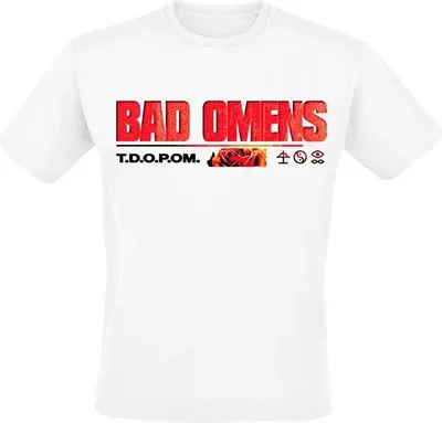 Produktbild von Bad Omens T-Shirt Herren Flower weiß Band-Merch, Bands 100% Baumwolle 4XL