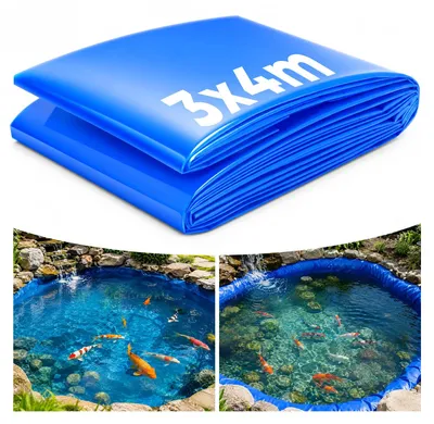 Obrázok produktu pre 3 x 4 metre fólia do rybníka, HDPE, hrúbka 0,3 mm, odolná voči UV žiareniu, určená pre záhradné rybníky