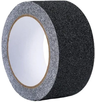 Zdjęcie produktu dla Taśma antypoślizgowa na schody, podłogi wewnątrz i na zewnątrz (czarna, 20 m x 5 cm) – taśma zabezpieczająca – antypoślizgowa – samoprzylepna