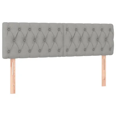 Produktbild von vidaXL Kopfteile Hellgrau 144x7x78/88 cm Stoff