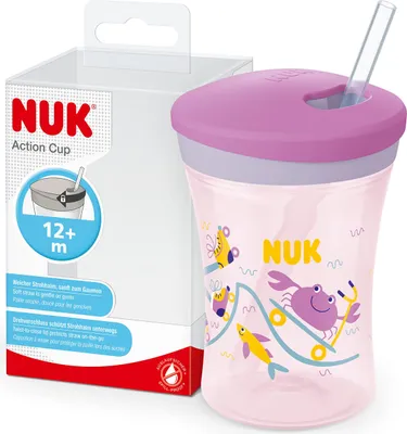 Zdjęcie produktu dla NUK 10255600 NUK Trinklernbecher Action Cup 230ml rosa