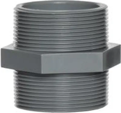 Produktbild von PVC-Formstück – Doppelgewindeverschraubung 1
