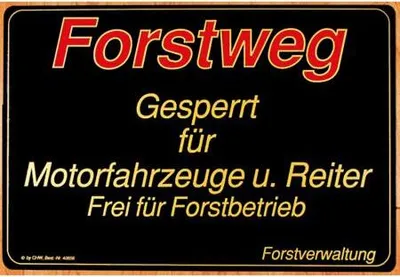 Produktbild von Hinweisschild - FORSTWEG - Gr. ca. 40 x 27 cm - 308719