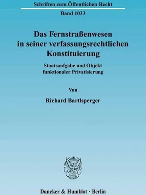 Produktbild von Bartlsperger, R: Fernstraßenwesen
