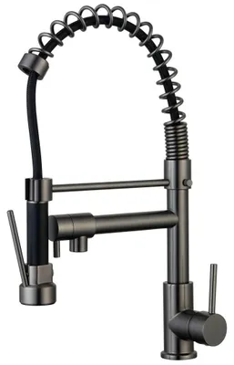 Image de Big Pro mitigeur évier à douchette mobile gris gun métal Essebagno