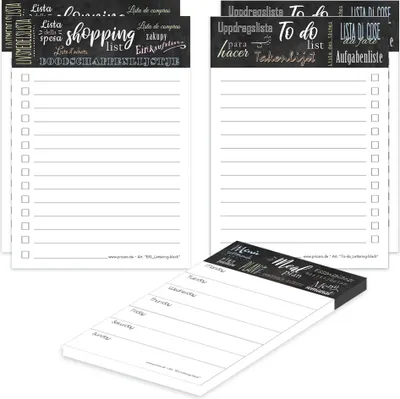 Produktbild von PRICARO Planer Trio "Lettering-black" A6, 5 Stück