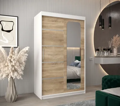 Obrázek produktu pro Zrcadlová skříň DONICELA 3 - 120 cm, bílá / sonoma