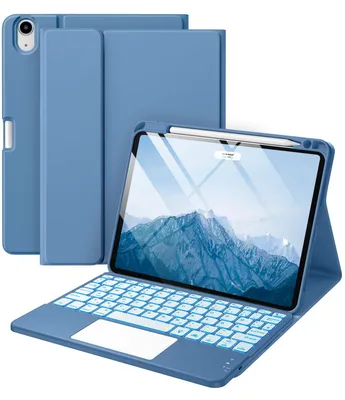Produktbild von Tastatur Hülle Trackpad für Air 11 Zoll M4 M3 M2 und Air 5 4 Gen Blau
