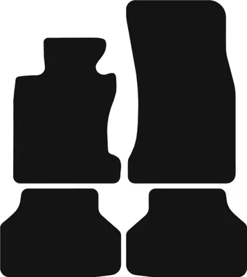 Produktbild von Wielganizator Velours-Autoteppiche – passend für BMW 5 E60 (xDrive, Bj. 2003-2010) –  schwarz, passgenau, mit Befestigungen set 4 Stk.