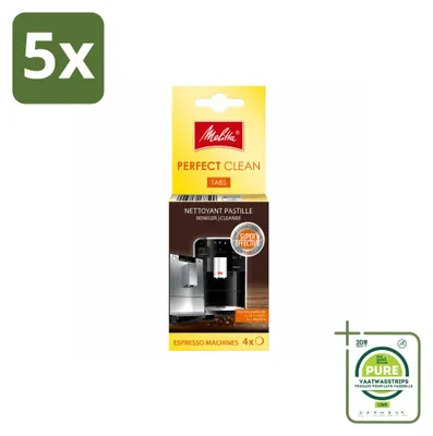 Produktbild von 5 x Melitta Perfect Clean Reinigungstabletten für Kaffeevollautomaten - Großpackung - 5 Stücke