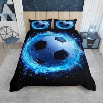 Image de Couvre-lit pour enfant sur le thème du football