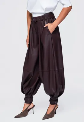 Produktbild von LARICA Damenhose Hochbund Weit Modern OW-PA-E0022 burgundy L
