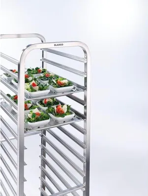 Produktbild von B.PRO Regal- und Tablettabräumwagen Regalwagen RWR 160, Höhe: 1645 mm