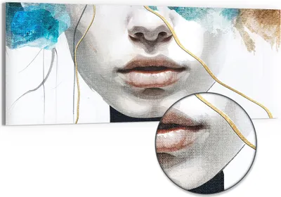 Produktbild von DEQORI Hybrid Leinwand Bild 125x50 cm 'Gefühlswirbel' Wandbild Glas flach modern