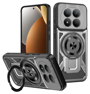 Produktbild von Handyhülle für Xiaomi Redmi Note 15 Pro 5G, Techsuit RuggedCam, Grau-Schwarz