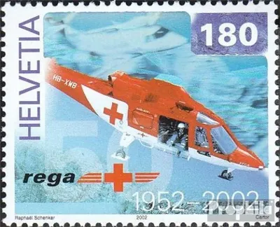 Produktbild von Briefmarken Schweiz 2002 Mi 1784 (kompl.Ausg.) mit 3D Effekt gestempelt Rettungsflugwacht