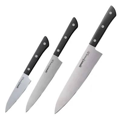 Immagine prodotto di SAMURA Set di 3 coltelli Harakiri. manico nero