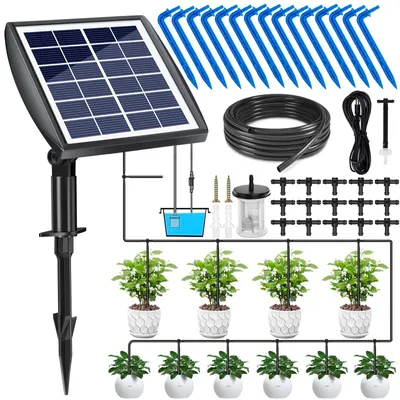 Solar-Tropfbewässerungsset 15 m, automatisch, mit Wassersensor