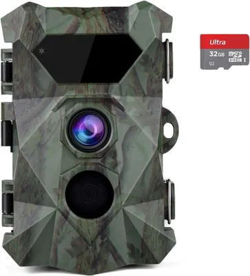 Immagine prodotto di Telecamera da caccia 4K da 48 megapixel con rilevamento del movimento e visione notturna fino a 35 metri