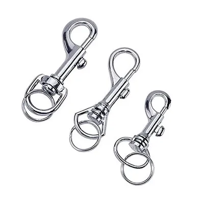 Produktbild von Easy Work Schlüsselkarabinerhaken-Set, 52/65/72 mm Länge, mit Schlüsselring, silber, 3-teilig (1 Set)