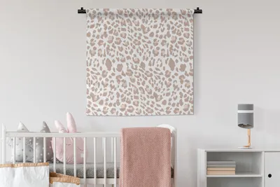 Produktbild von MuchoWow® Wandteppich Wandbehang Tiermuster - Panther - Pastell 90x90 cm Tapisserie Dekoration Wandtuch - Wandaufhänger