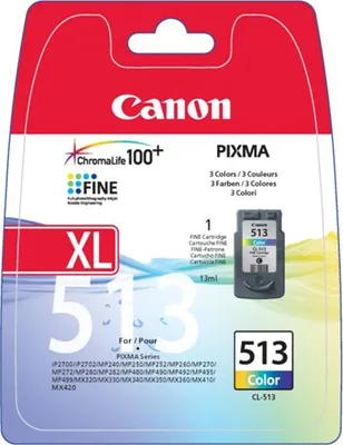 Produktbild von Canon CL-513 Tintenstrahl Tintenpatrone - Cyan, Magenta, Gelb - Originaler Pack - Tintenstrahl