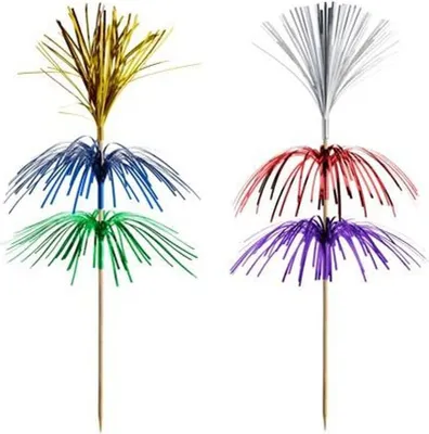 Produktbild von Papstar Cocktail-Palme 18 cm farbig sortiert "Feuerwerk" 3-lagig, 10 x 100 Stück