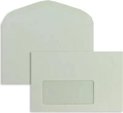 Produktbild von Briefumschläge C6 75g/qm gummiert Fenster VE=1000 Stück grau