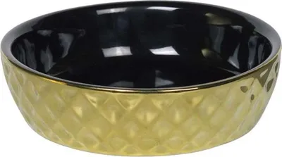 Produktbild von Nobby 82437, Katze, Keramik, Schwarz, Gold, Haustier-Fütterungsschale, Einfarbig, 1 l