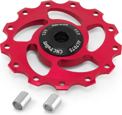 Produktbild von GUB Schaltwerkrollen Schaltrollen Schaltungsleitrollen 13-Zahn für Fahrrad, Bike, eBike, MTB, Rennrad usw. V13 Rot