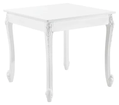 Obrázok produktu pre In And OutdoorMatch jedálenský stôl Vinnie - 80x80x76 cm - Vidiecky štvorcový - MDF - Biely - Štýlový vzhľad