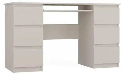 Produktbild von Funktionaler Schreibtisch Kuba mit 6 Schubladen und Tastaturauszug