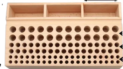 Immagine prodotto di Scaffale per attrezzi, 98 fori, design elegante, colore legno
