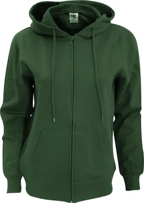 Productafbeelding van SG damesjas met capuchon, model FK1393 (maat 2XL), kleur: flessengroen