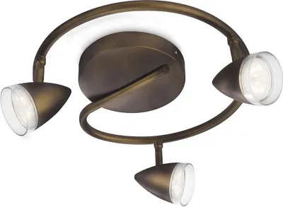 Produktbild von Philips myLiving Spot 532190616, Strahler Oberflächenbeleuchtung, Nicht austauschbare(s) Leuchtmittel, 3 Glühbirne(n), LED, 2700 K, Bronze