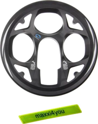 Produktbild von Shimano Kettenschutz Kettenschutzring für FC-M311 Kunststoff Schwarz 42 Zähne ohne Befestigungsschraube inkl. maxxi4you Reflexband