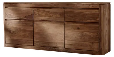 Immagine prodotto di MASSIVMOEBEL24 | credenza in legno di Shesham / Acacia 185x40x80 smoked cherry tinto TORONTO #101