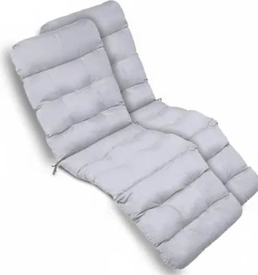 Produktbild von Beautissu 2X Bequeme Liegenauflage Deckchair, 200x50x8 cm, Hellgrau